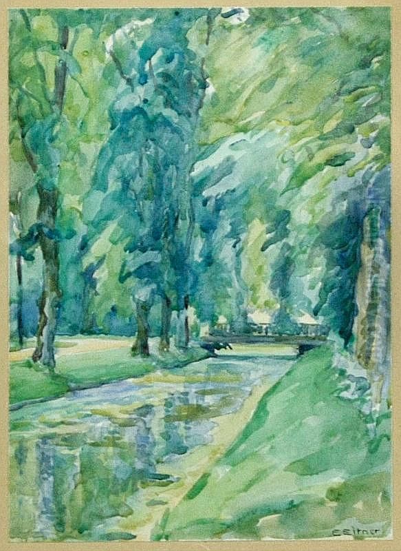 Im Alstertal Oil Painting by Ernst Wilhelm H. Eitner