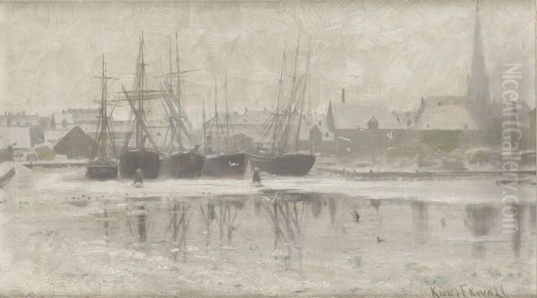 Stockholms Strom Oil Painting by H. Knut Ekwall