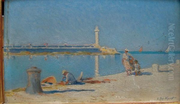 Le Mole Au Grau Du Roi Oil Painting by A. Eloy-Vincent
