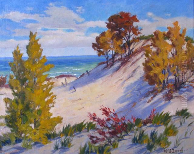 Dune-land In Autumn Oil Painting by William H. Eppens