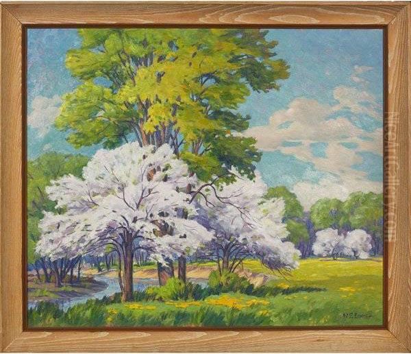 Indiana Landscape Oil Painting by William H. Eppens