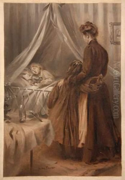Le Jeune Malade Oil Painting by Leon Jean Joseph Fauret