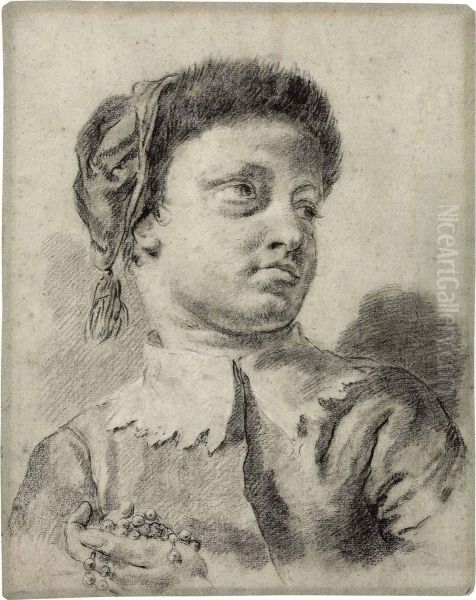 A Young Man Oil Painting by Domenico Maggiotto
