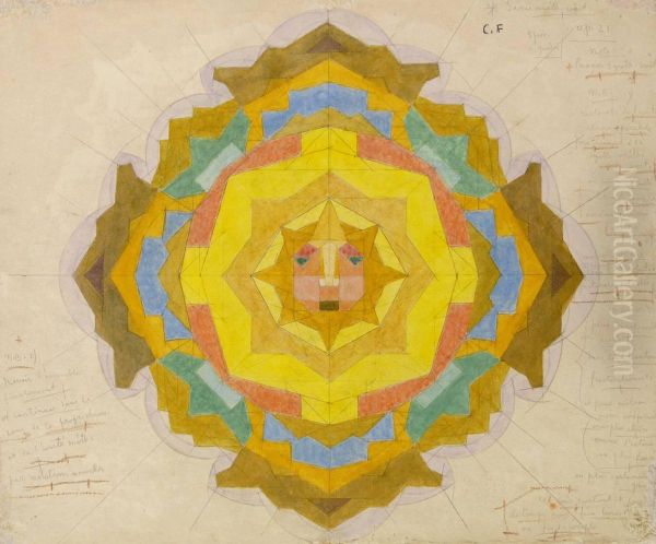 Cercle Chromatique Oil Painting by Charles Filiger