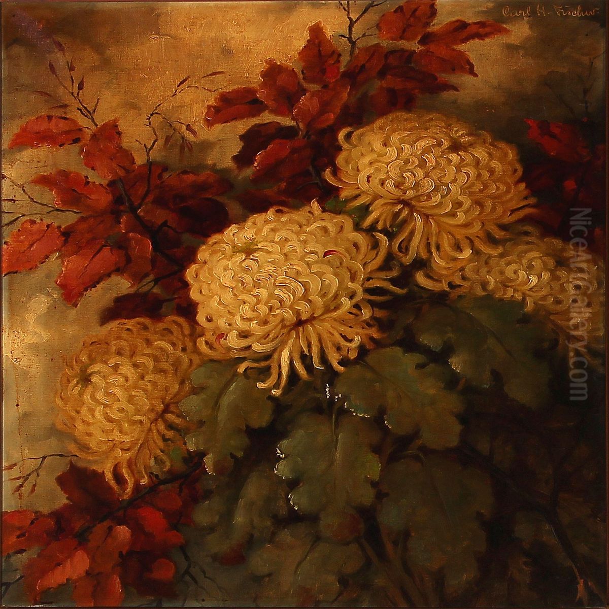 Still Life Oil Painting by Carl Holger Fischer