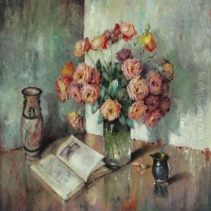 Still Life With Flowers, Book, Jug And Vase