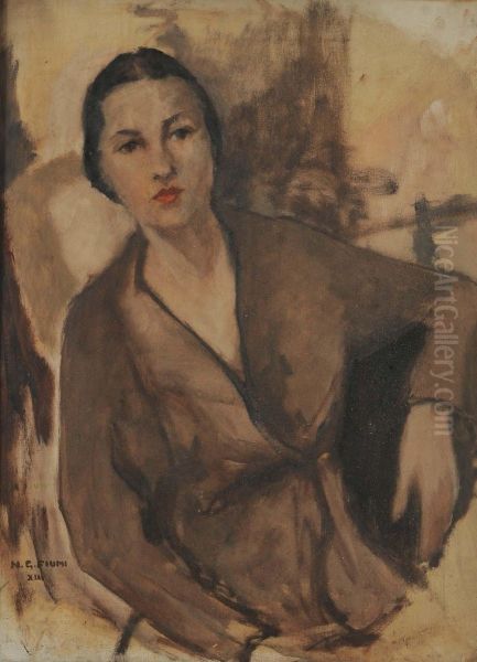 Ritratto Femminile Oil Painting by Napoleone G. Fiumi