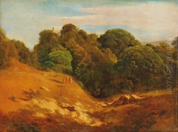 La Gassaude Oil Painting by Paul Flandrin