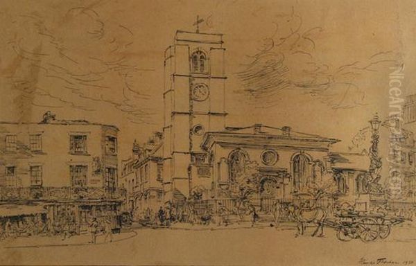 Chelsea Old Church Oil Painting by Hanslip Fletcher