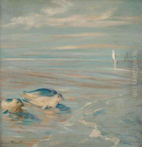 Pinnipeds Oil Painting by Poppe Folkerts