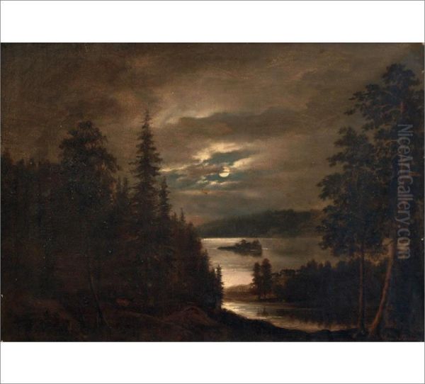 Moonlight Oil Painting by Lennart Forsten