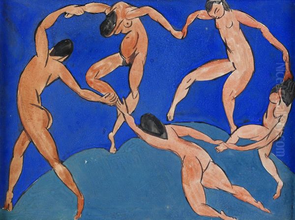 La Danse - After Matisse Oil Painting by Arvid Fougstedt