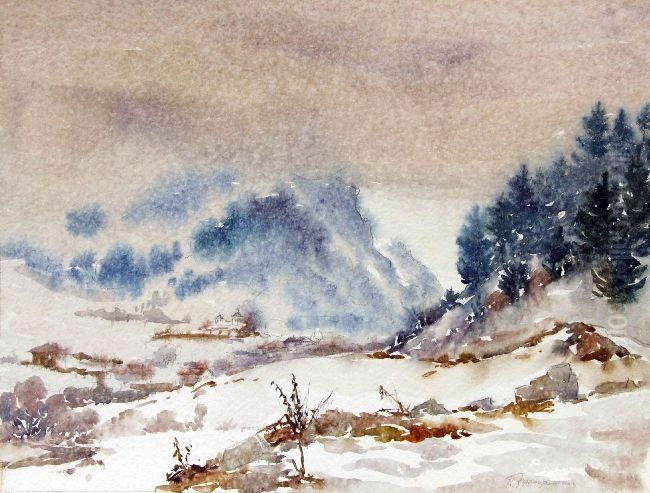 Fog Oil Painting by Pavel Frantzaliiski