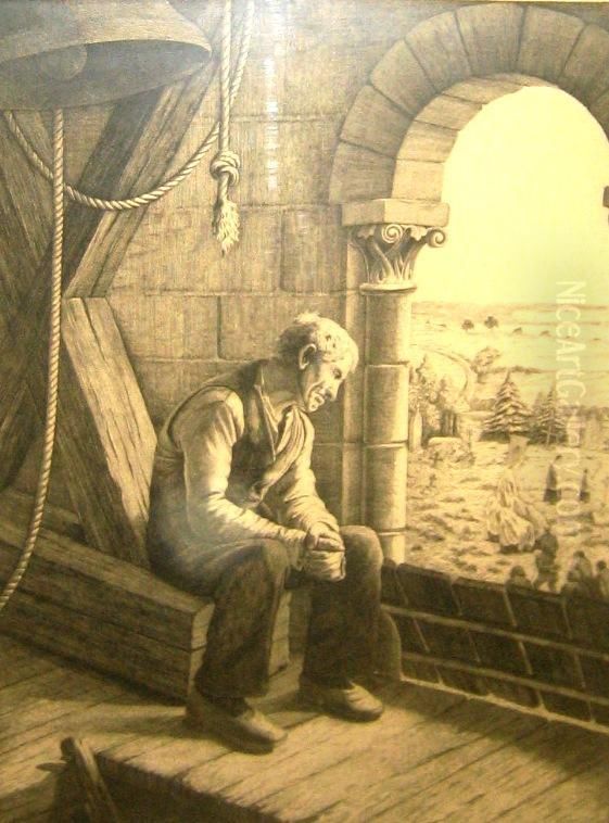 Vierzon Tour L'horloge Oil Painting by Emil Frei