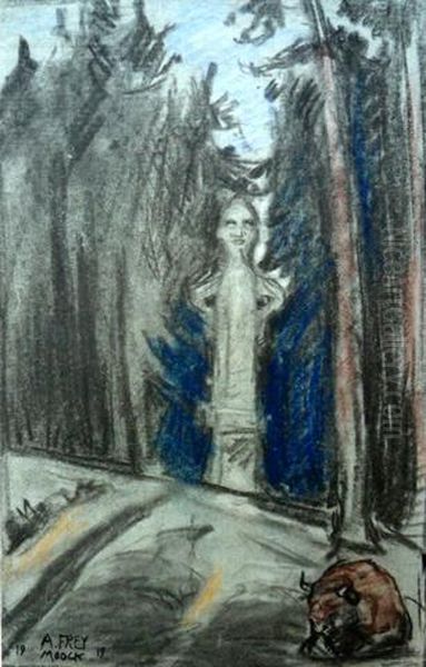 Ohne Titel Oil Painting by Adolf Frey-Moock