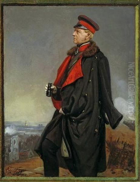 Generalfeldmarschall Helmuth Graf Von Moltke Oil Painting by Conrad Freyberg