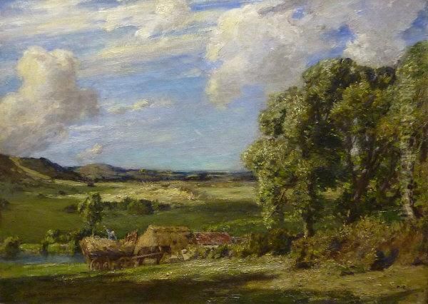 Midsummer Oil Painting by Arthur A. Friedenson
