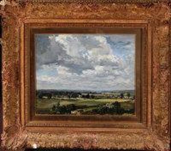 Sketch From Wareham Common Oil Painting by Arthur A. Friedenson
