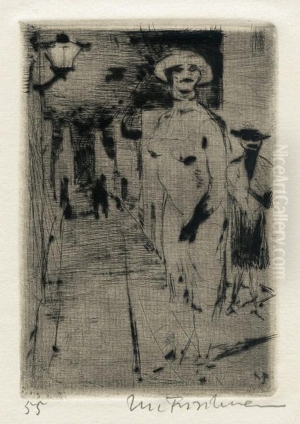 Strasenmadchen Oil Painting by Marcel Frischmann