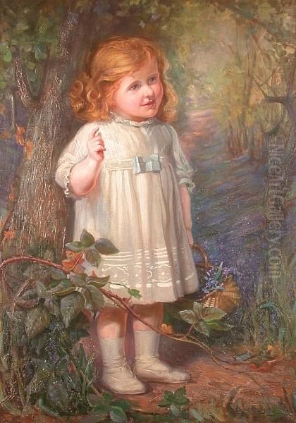 Picking Bluebells Oil Painting by Cyril James Frost
