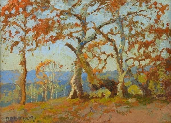 Autumn Trees Oil Painting by Fitch Burt Fulton