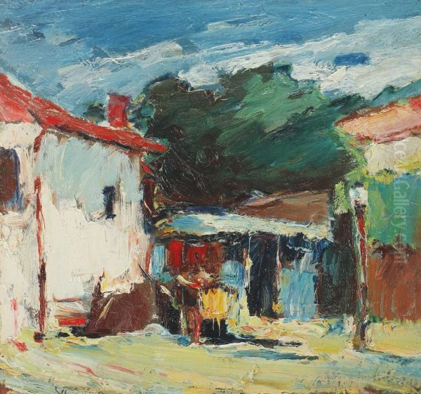 Case La Mogosoaia Oil Painting by Nicolae Furduescu