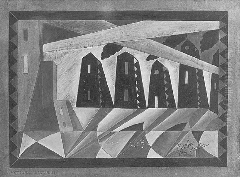 Notturno Futurista Oil Painting by Marfa Futurista