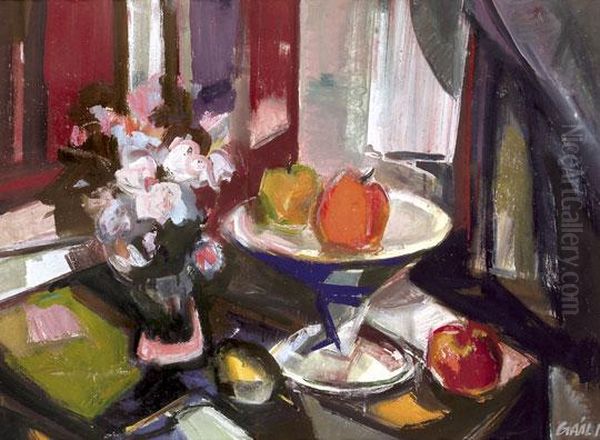 Asztali Csendelet Oil Painting by Imre Gaal