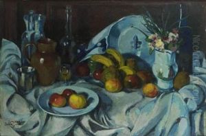 Nature Morte Aux Fruits Et Pots