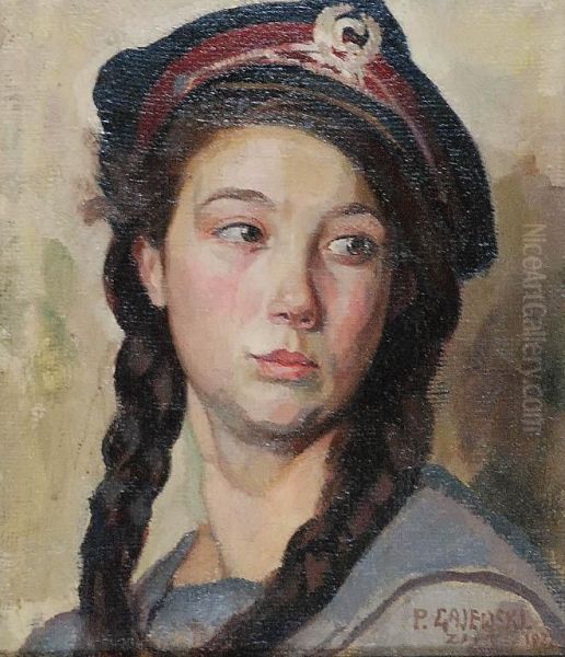 Portret Gimnazjalistki Oil Painting by Pawel Gajewski