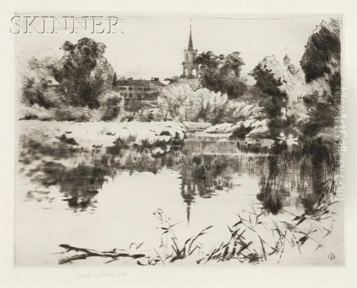 Pickerel Pond Oil Painting by Sears Gallagher