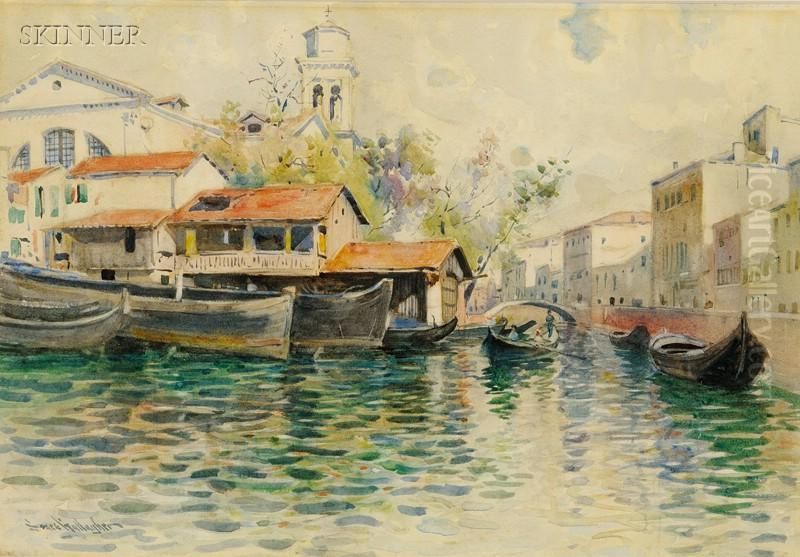 Canal View Oil Painting by Sears Gallagher