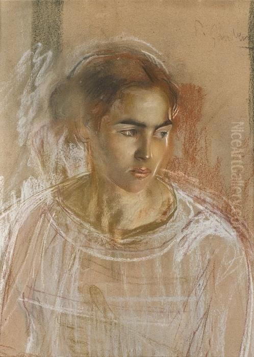 Ritratto Di Giovane Donna Oil Painting by Pietro Gaudenzi