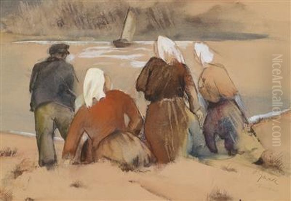 Returning Home Oil Painting by Oskar Gawell
