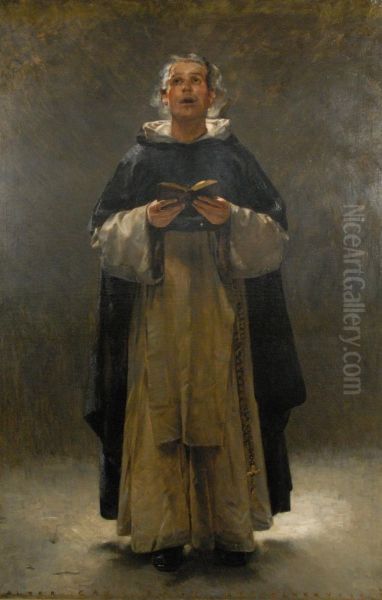 A Dominican Monk Oil Painting by Walter Gay