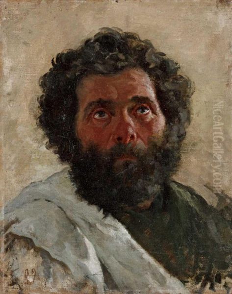 Studie Des Apostels Paulus Oil Painting by Nikolai Nikolaevich. Ge