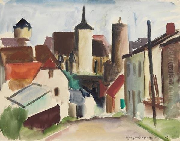 Bautzen Oil Painting by Otto Geigenberger