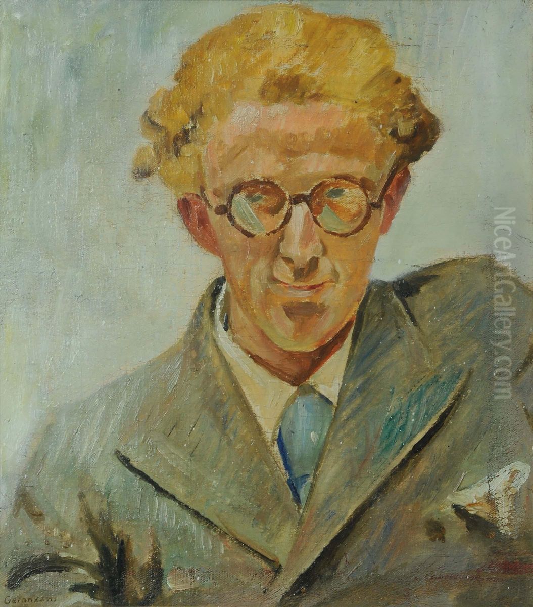 Ritratto Olio Su Tela Oil Painting by Cornelio Geranzani