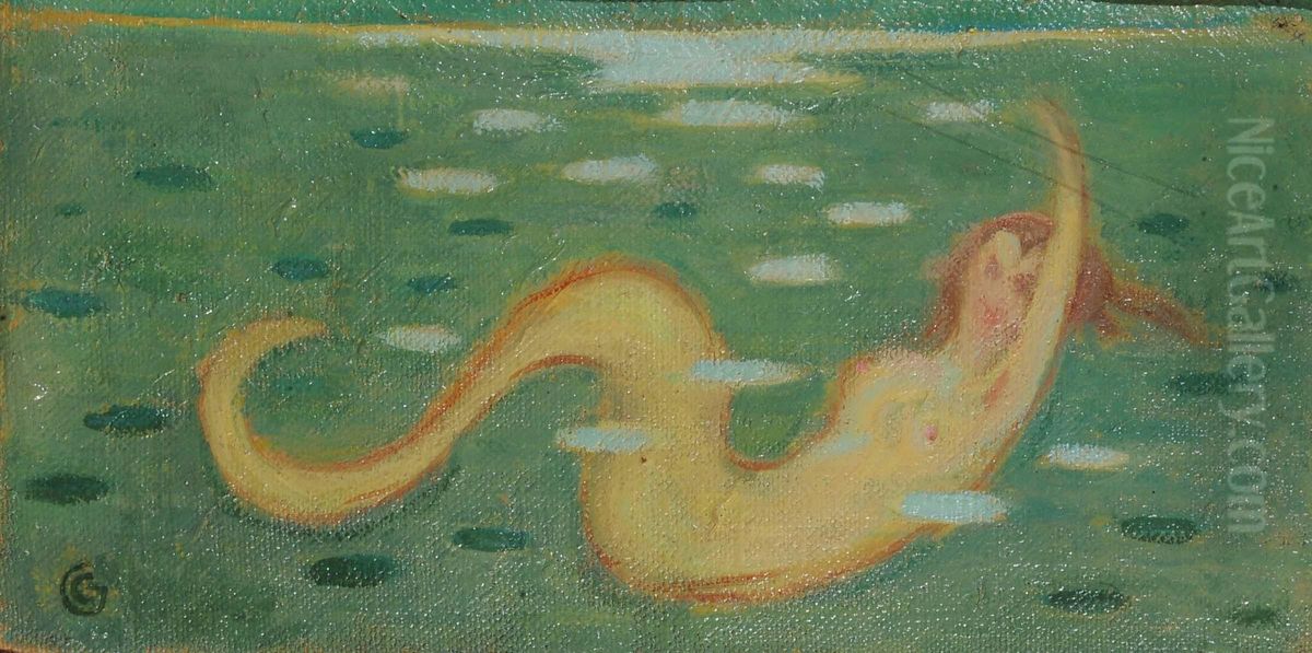 Stagno E Sirenetta Oil Painting by Cornelio Geranzani