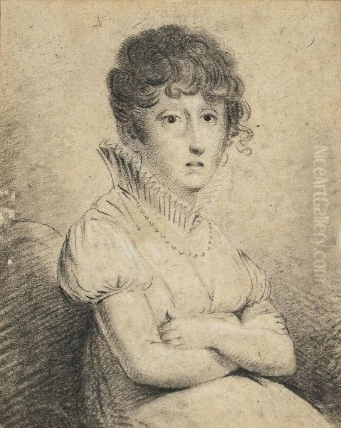 Portrait Of A Seated Lady Oil Painting by Baron Francois Gerard