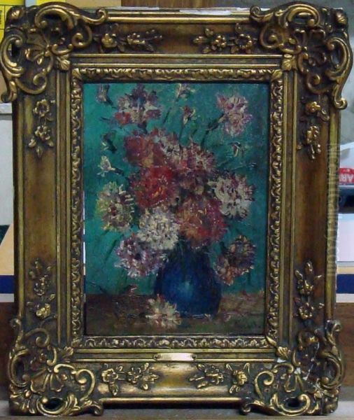 Bouquet De Fleurs Oil Painting by Henri Gerard