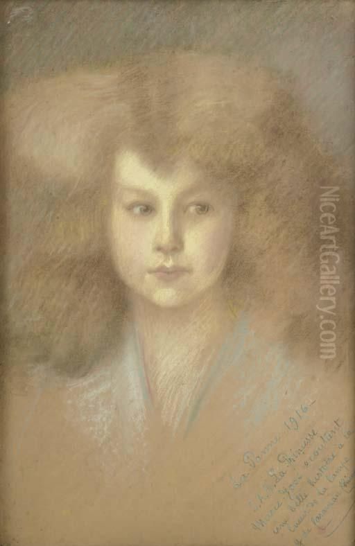 Portrait Of Maria-jose, Queen Of Italy Oil Painting by Ghislaine De Riquet De Caraman Chimay