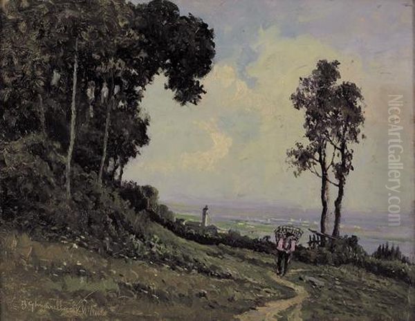 Pralungo, Biella Oil Painting by Benedetto Ghivarello