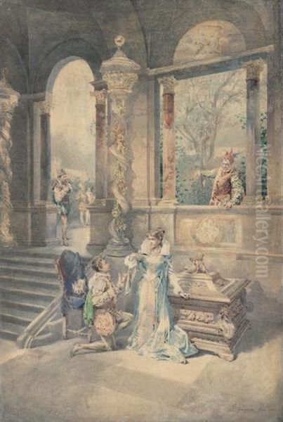 Corteggiamento Oil Painting by Giampietrino