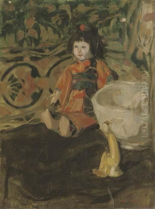 Japans Popje Oil Painting by Jaap Gidding