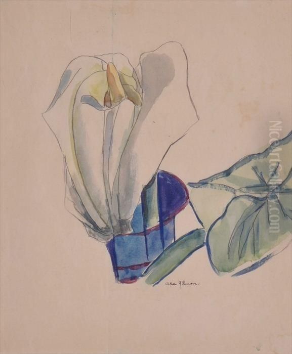 Untitled (anthurium) Oil Painting by Ada Gilmore