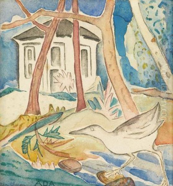 The Garden House Oil Painting by Ada Gilmore