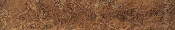 Battaglia Con Soldati Romani Oil Painting by Giacinto Gimignani