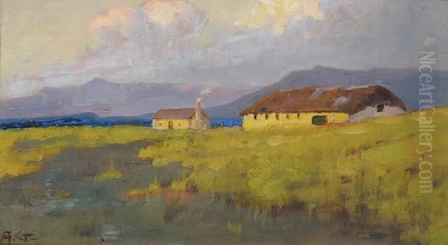 Evening Cape Cornlands Oil Painting by Allerley Glossop