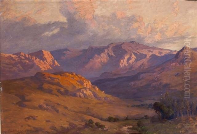 A South African Mountain View Oil Painting by Allerley Glossop